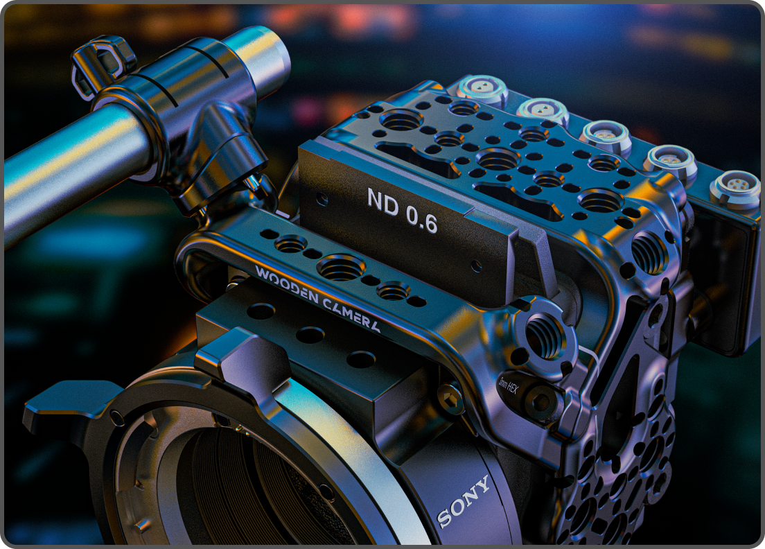 Wooden Camera Accessories for Sony Rialto Mini Cage Extension rod mounts filter drop