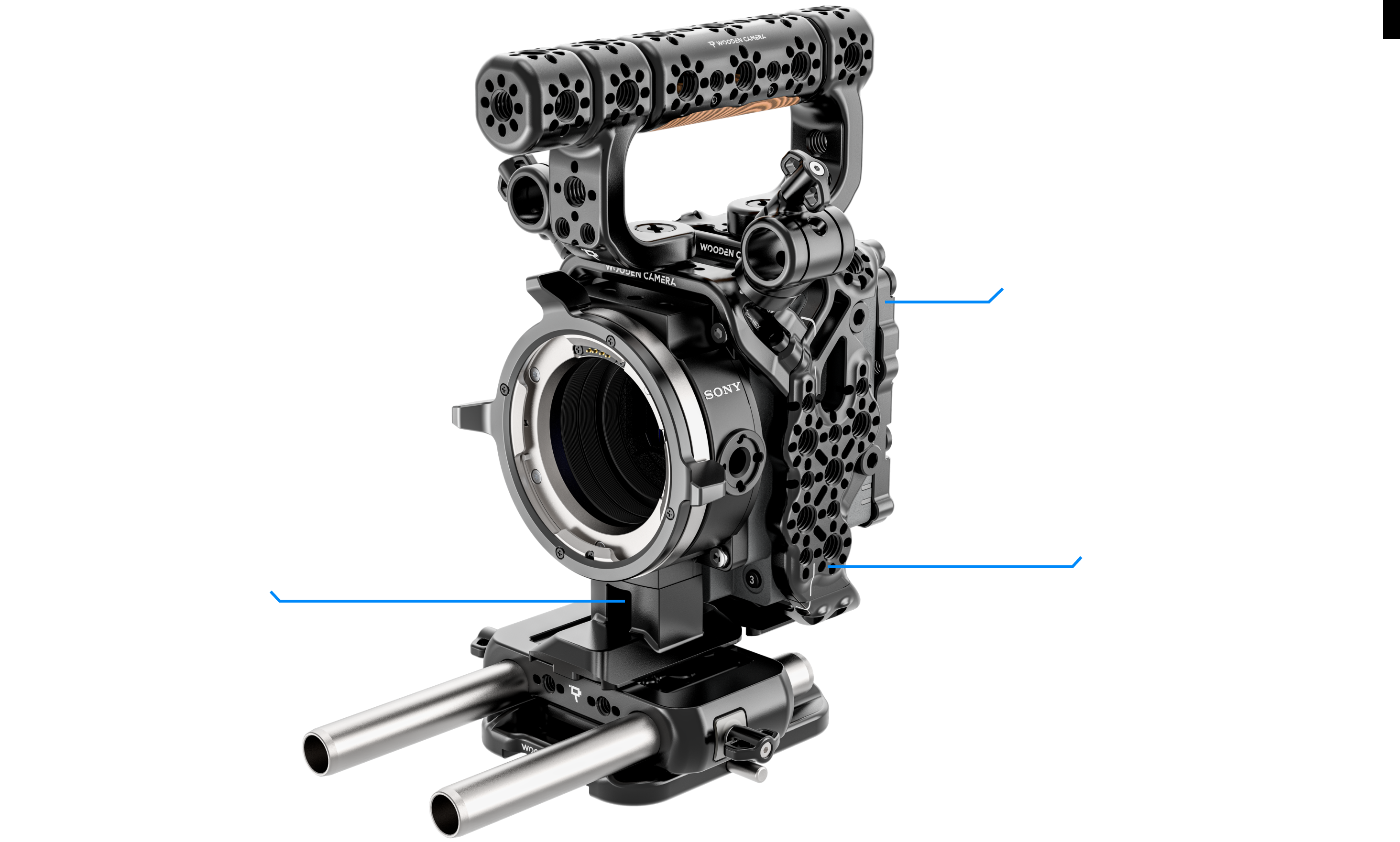 Wooden Camera Accessories for Sony Rialto Mini Call Out Diagram