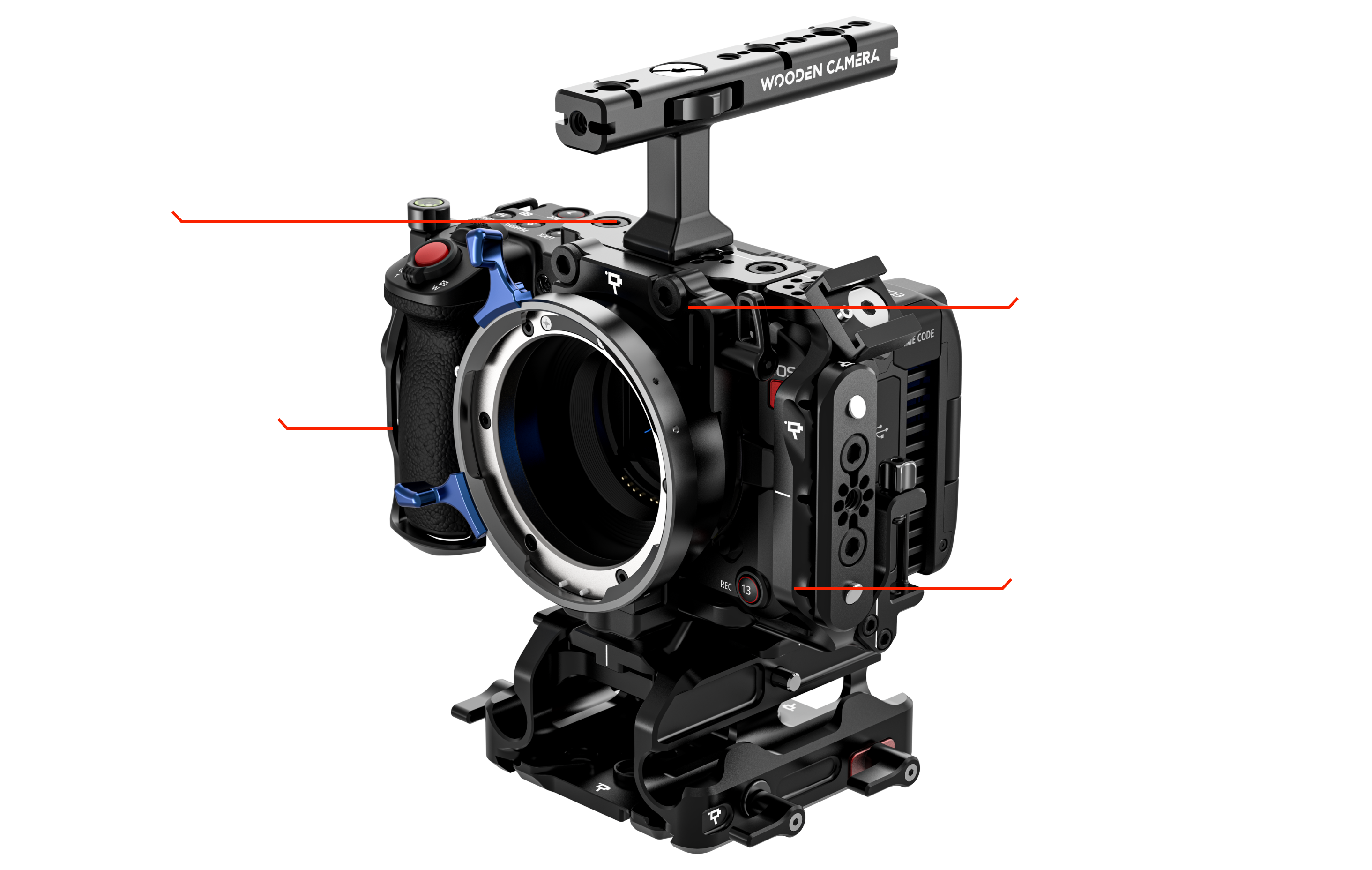 Wooden Camera Elite Accessory Cage System for Canon EOSC50