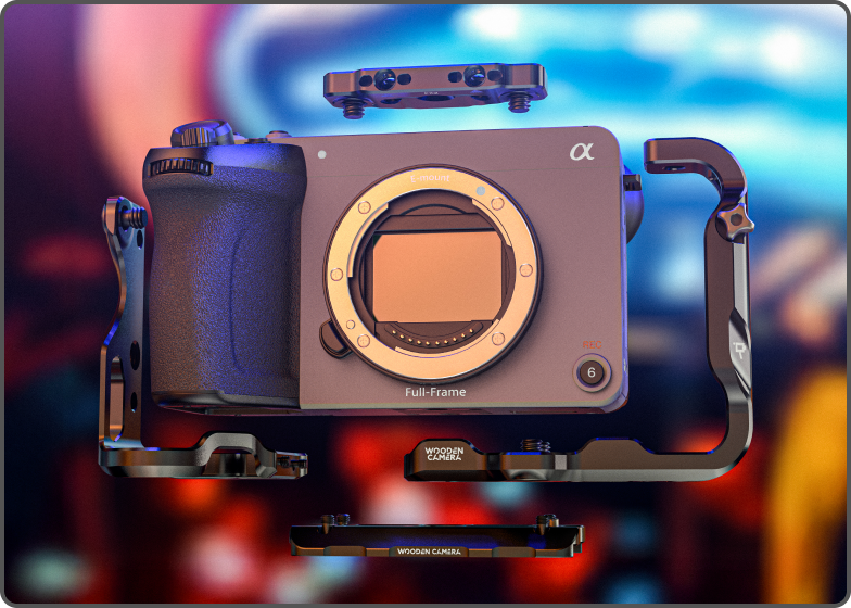 Wooden Camera Sony FX2 Modular Cage Design